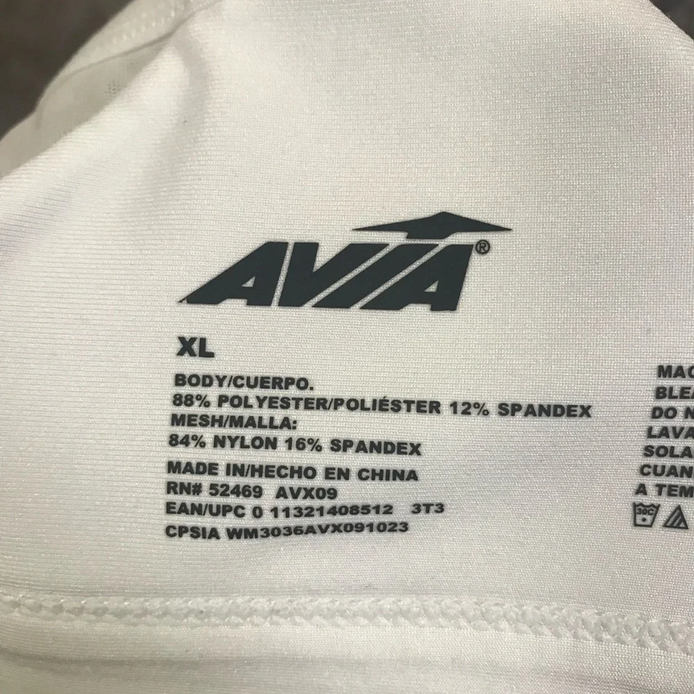 Avia White Performance Sports Bra with Criss-Cross Straps - Picture 4 of 5